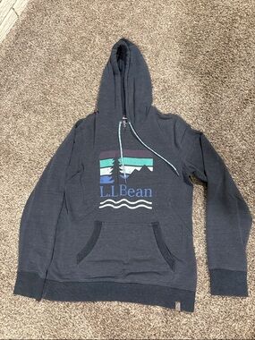 L.L. Bean Women’s Navy Graphic Hoodie Sweatshirt